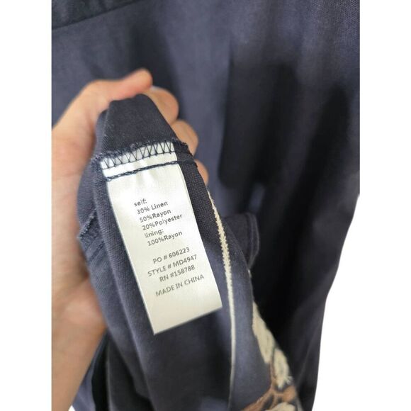 Petal & Pup Dress Marcella Midi in Navy Embroidered Floral NEW - Picture 8 of 8